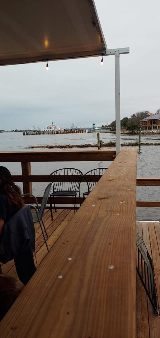 We went to St Augustine today and heading back to Amelia Island we took the Mayport Ferry then found the Sand Dollar.