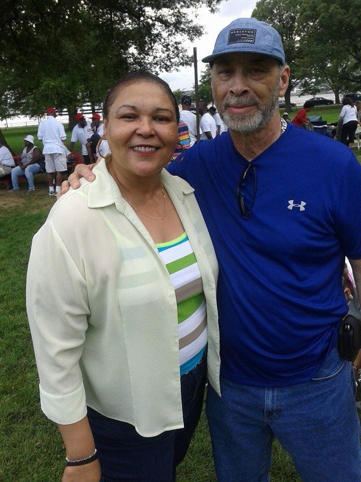 Me and Glenn Harris, Sports Talk host, at the DMV Athletes Picnic at Haines Point