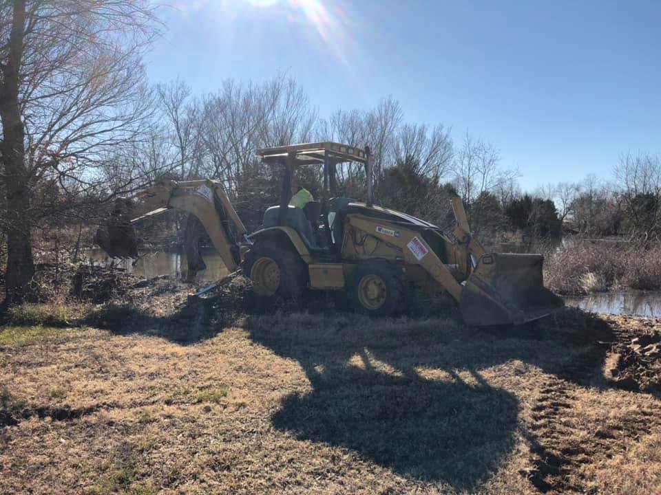 Draining the pond..