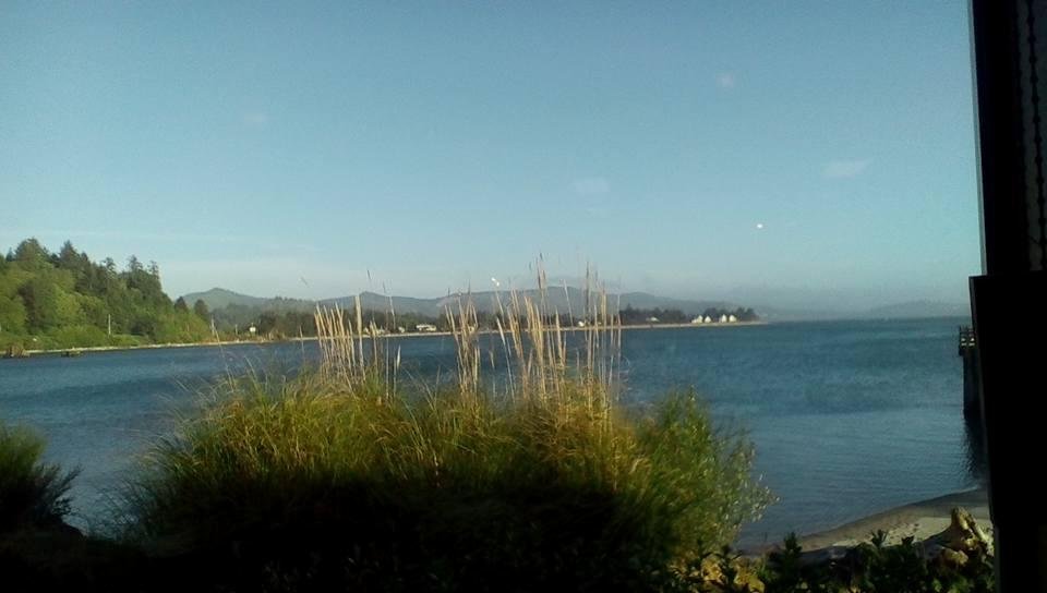 overlooking the bay from Mo's restaurant, Lincoln City.