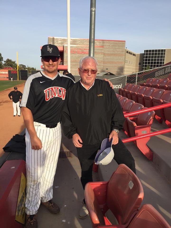 With Vince Taormina pregame vs Iowa. Waiting on Kim Weese Taormina for first pitch at 6:05 tonight.