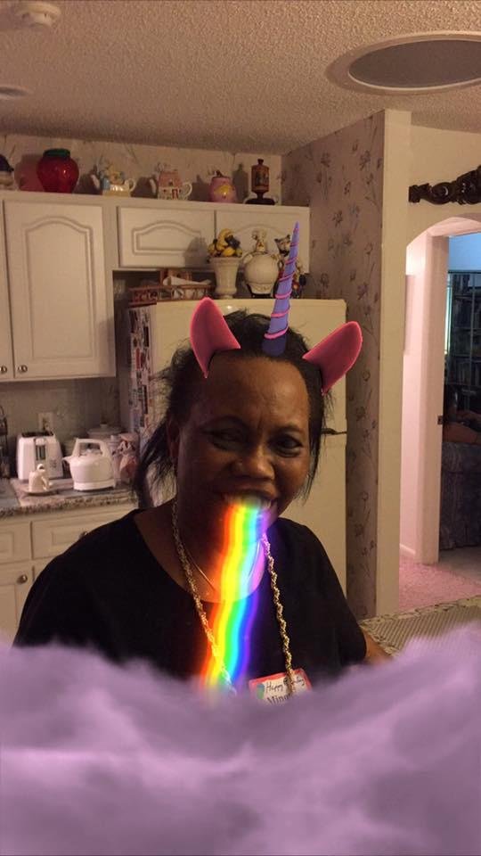 Happy 0th birthday to my grandma cause u start aging backwards when u hit 40 and happy belated birthday to my god sister Monica... Hope you both have a good weekends