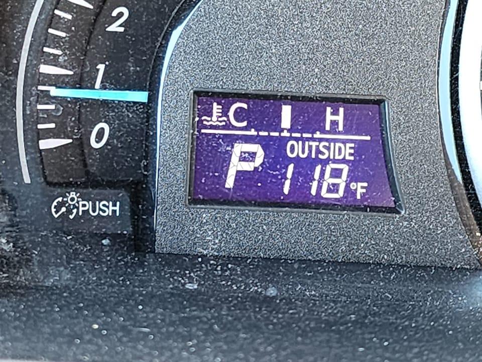 Around 3pm in Peoria AZ.  I'm already tired of it..