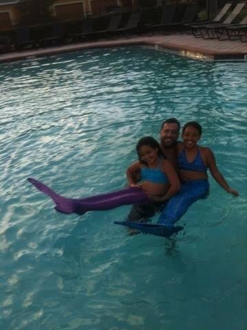 Uncle with the two mermaids. Merry Christmas to all