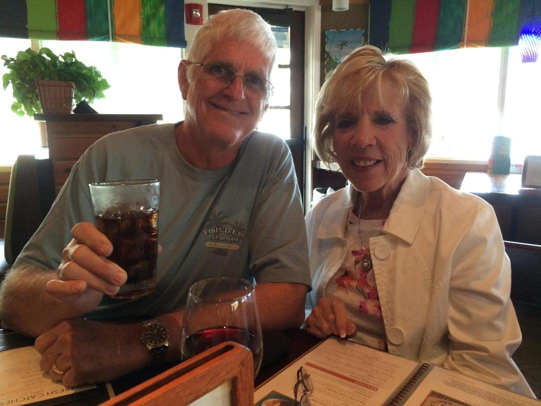 Having dinner at Bahamas Breeze in Tampa