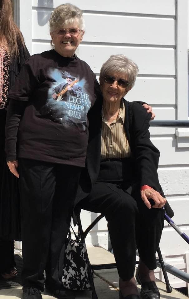 With Merle Haggard sister