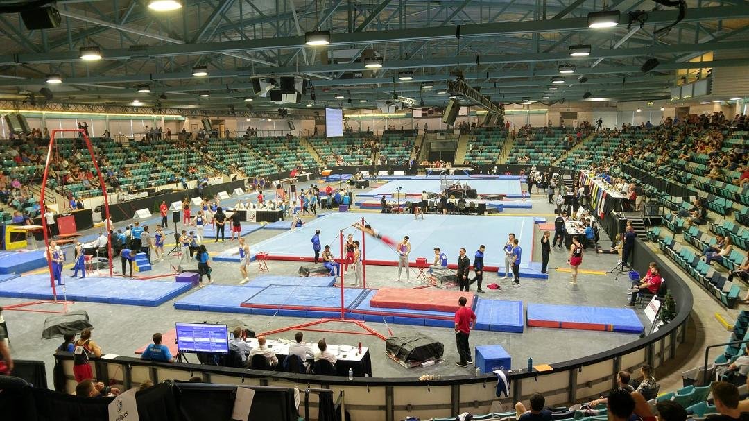 National Gymnastics Competition at Waterloo Recreation Centre this weekend. My son Ben was a national athlete a FEW years ago, today in charge of security.