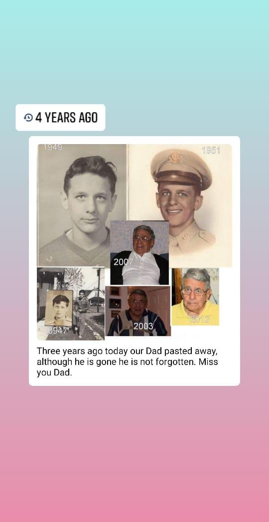 Would love to have  more time with you, miss you Dad. Gone now for 7 years.
