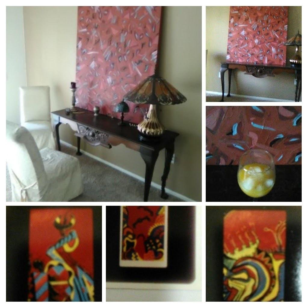A small viewing of my paintings. I have many paintings on paper and some on stretched canvas.