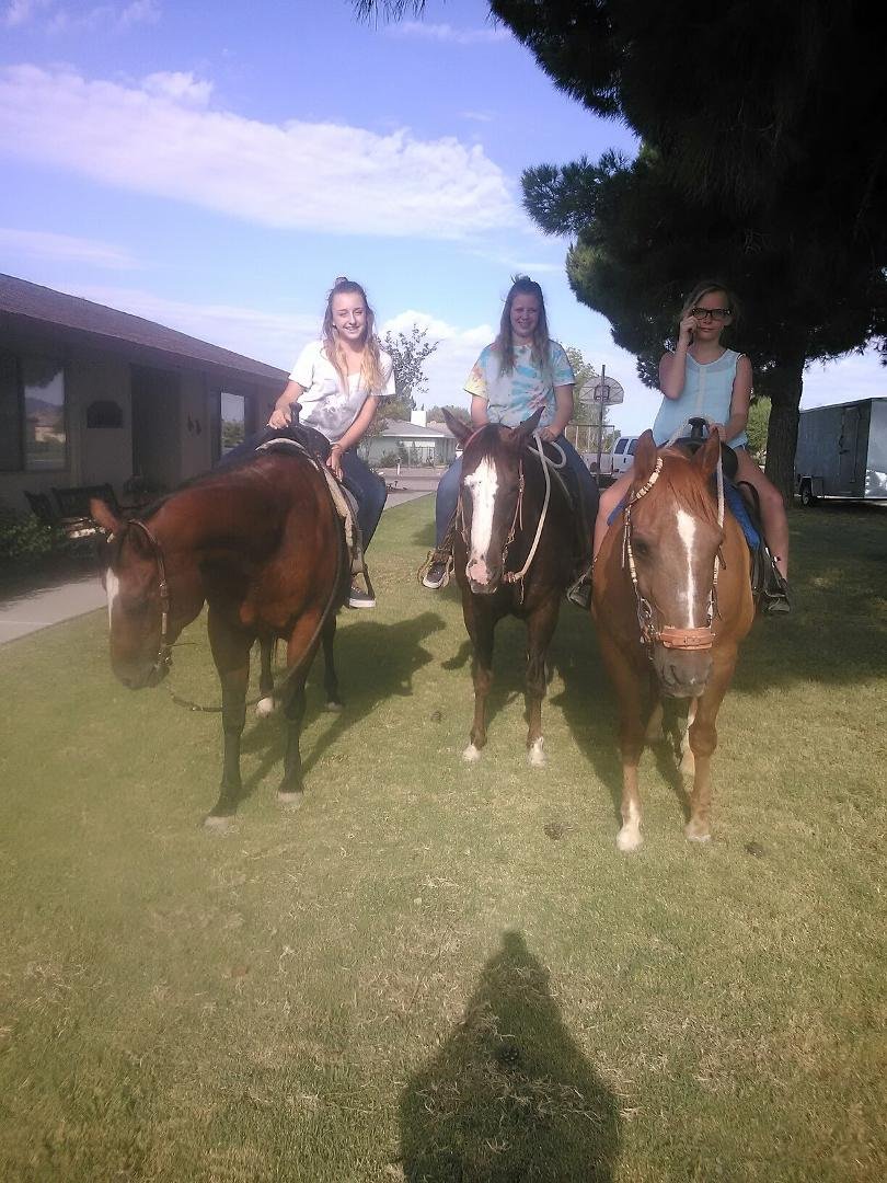 Having fun at grandmas house. Love these girl's