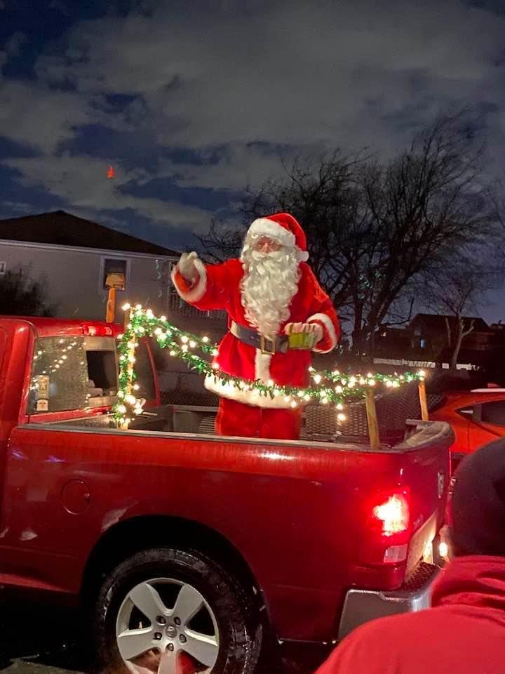 Santa came to the tree lighting