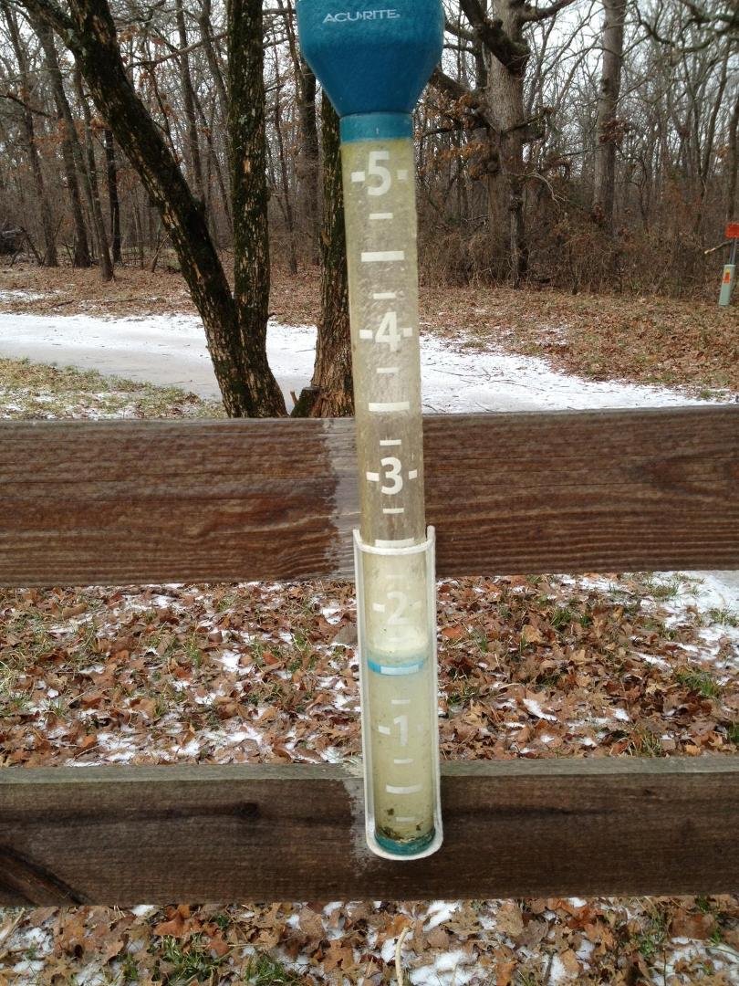 We were advised to stay home today due to inclement weather. I was hired on this job because I am from the Dakotas and impervious to this harsh weather. Snow, sleet and freezing rain on top of 1.50" of rain; no problem.