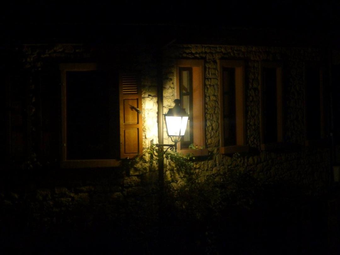 Street light on the corner.
