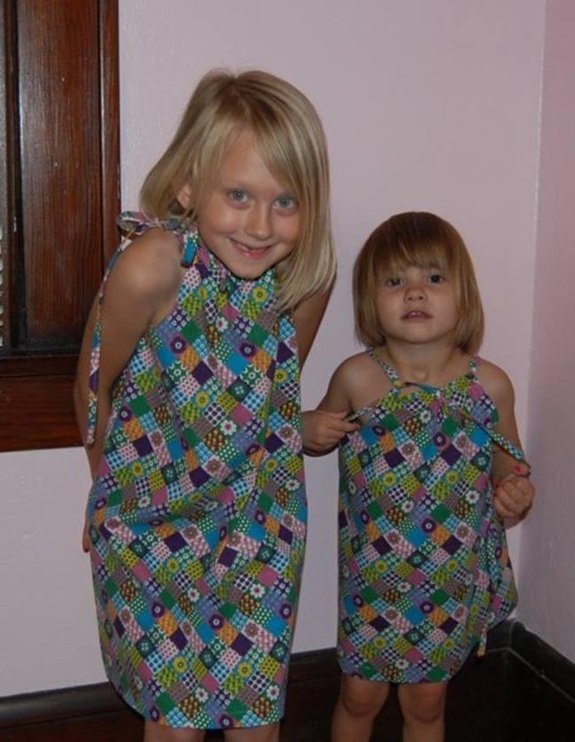 Throwback Thursday...my girls! A friend found this awesome vintage fabric at a thrift store and I made several dresses out of it. Seems like a million years ago that my girls were this small!