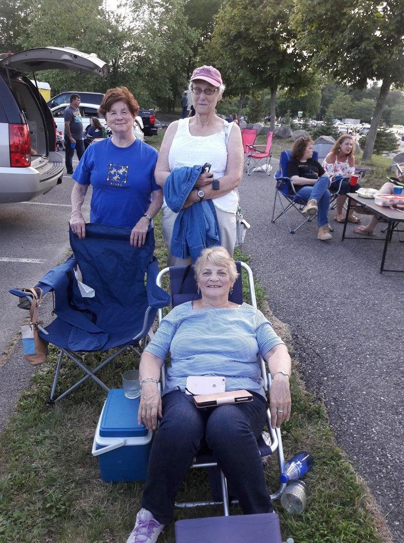 Jane Mary and Debbie at Rod Stewart concert