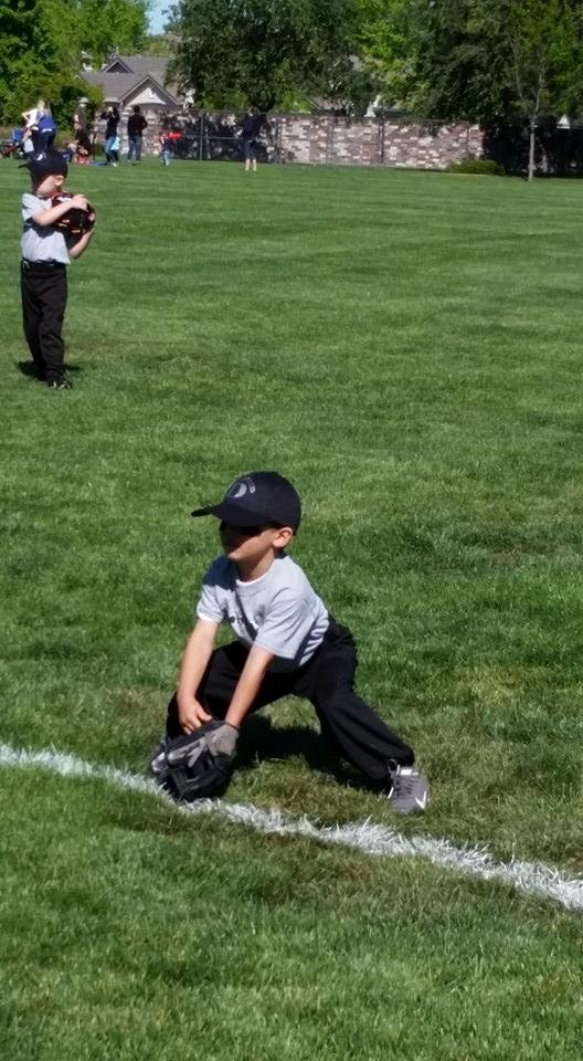 Logan at playing first base.