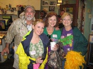 My sister-Cheryl, her husband-Steven, my niece-Jessica and I at Mardi Gras. We were drowned rats --- it was pouring outside---but we had a GREAT time!!!