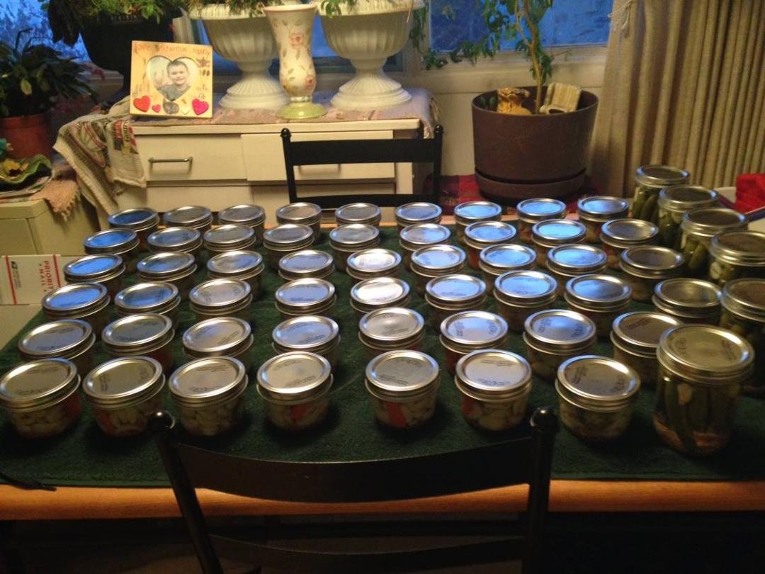 A very productive day - pickled garlic and pickled serranos!!