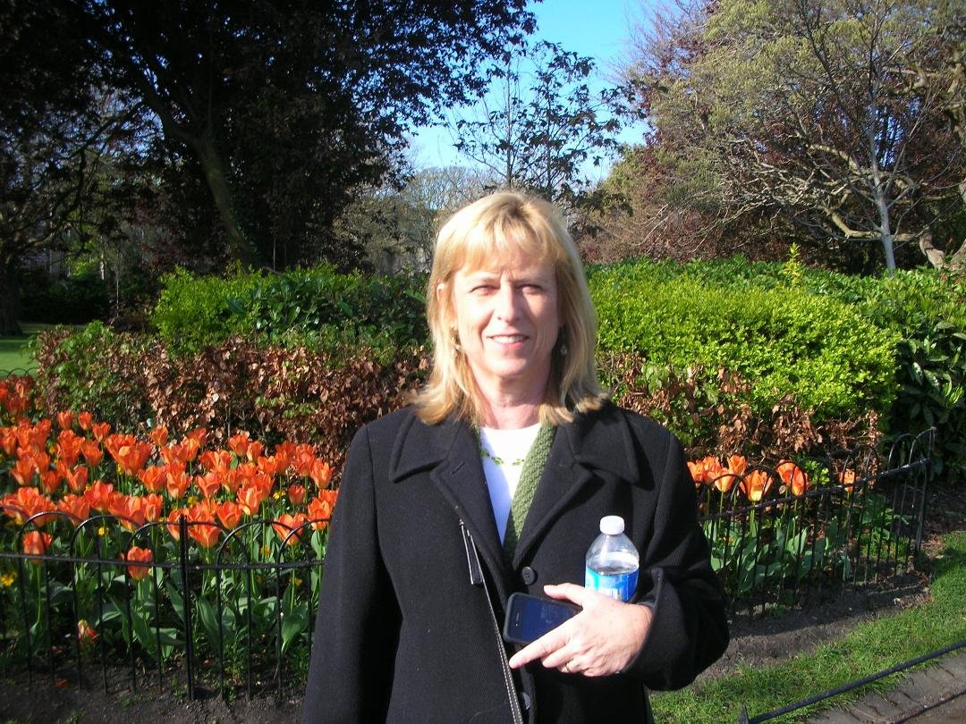 Wendy at Merrion Square in Ireland.