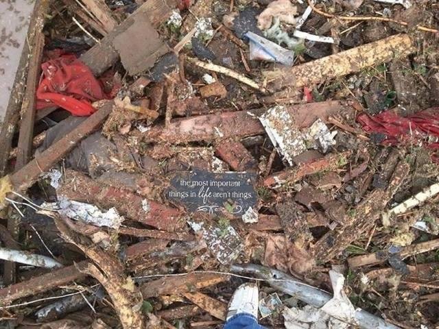 I received a picture yesterday that was found among the wreckage in Pilger, NE that puts things in perspective. I don't know who found it. But what I do know is how true it is. Events such as these help us focus on what is