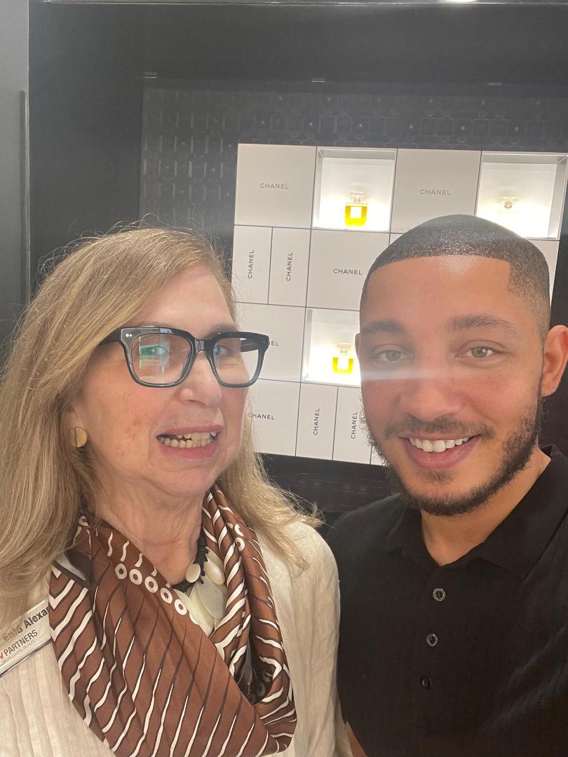 From Covid lockdown 2020 in my Clinique t-shirt to visiting with my Chanel BFF Christopher last week!