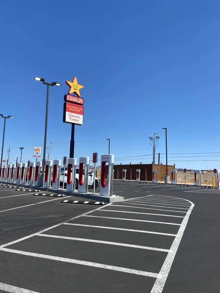 New Tesla charging station, Quartzsite,AZ.