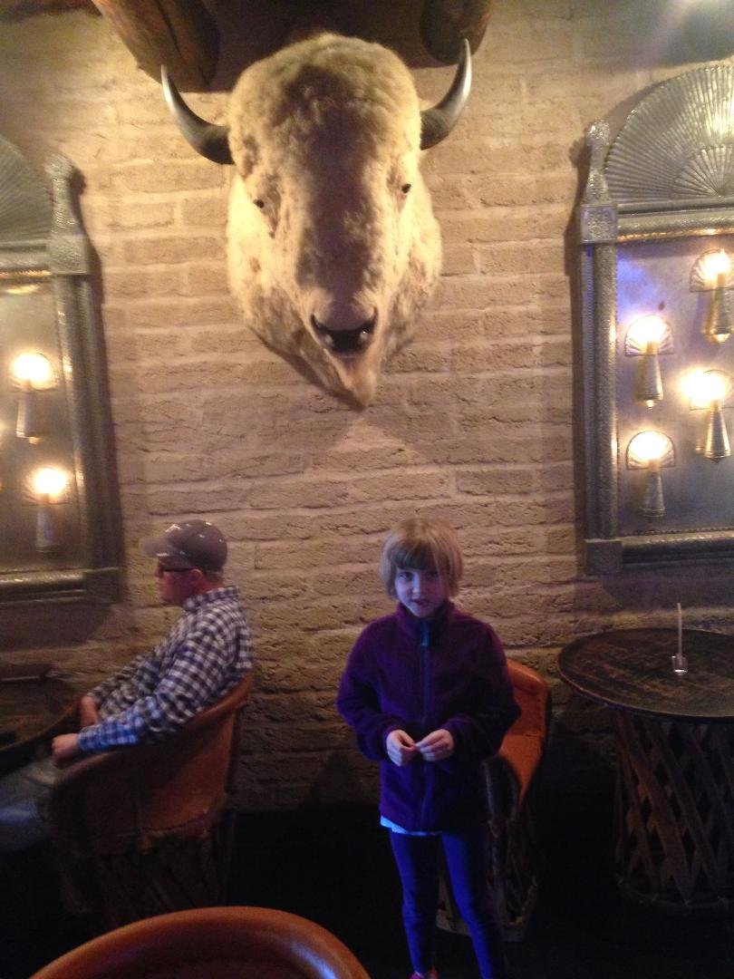 Dinner at the White Buffalo in Marathon's (TX) Gage Hotel. Have visited this establishment 4 or 5 times over the last 10-12 years when visiting the Big Bend region; never disappointed and highly recommend.