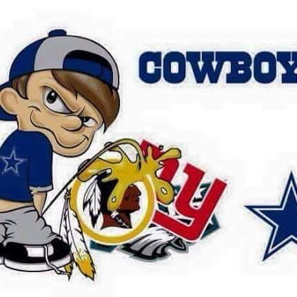 What about them cowboys. That's. All they get is p on