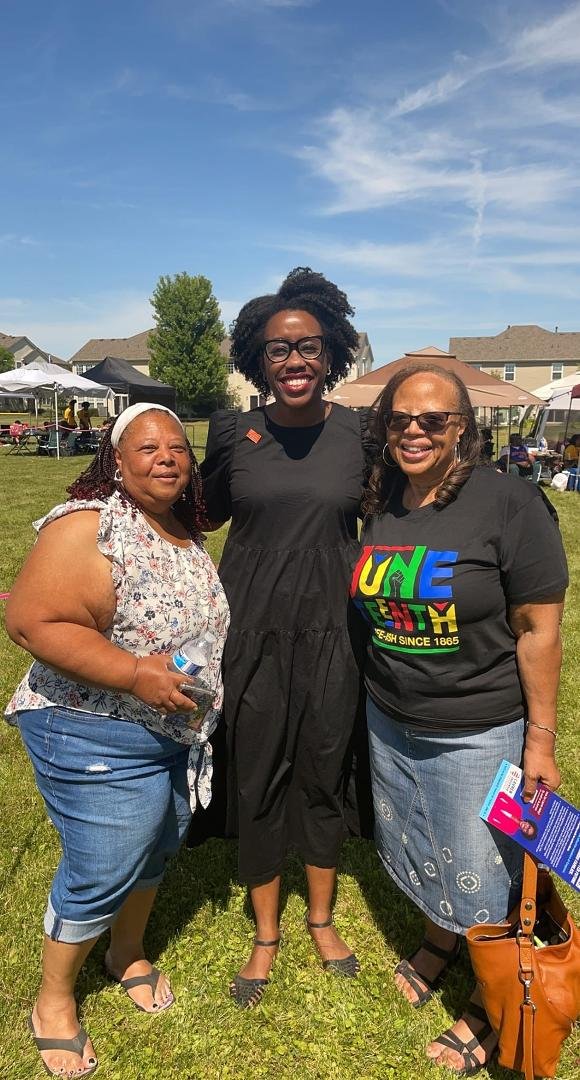 Juneteenth celebration is what's going on here in Plano, IL. Met Lauren Underwood and will be working on her campaign.