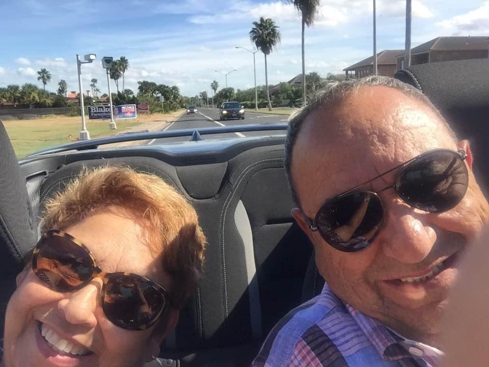 Enjoying our afternoon cruise around Corpus Christi, before Juan's 55th class reunion! W B Ray Class of 1961!