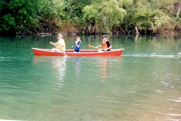 Me , John Clare, and Don floating down the river on the camping trip up to the redwoods.