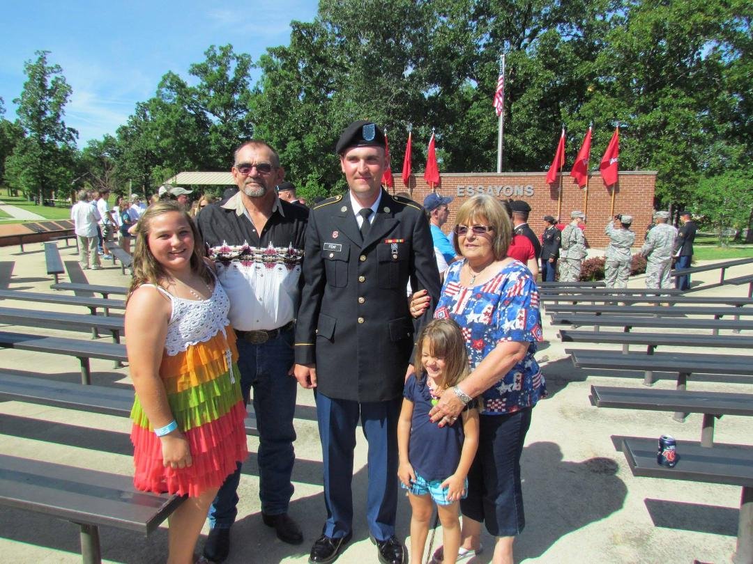 Brad's graduation from AIT. Very proud grandparents and cousins from Oklahoma.