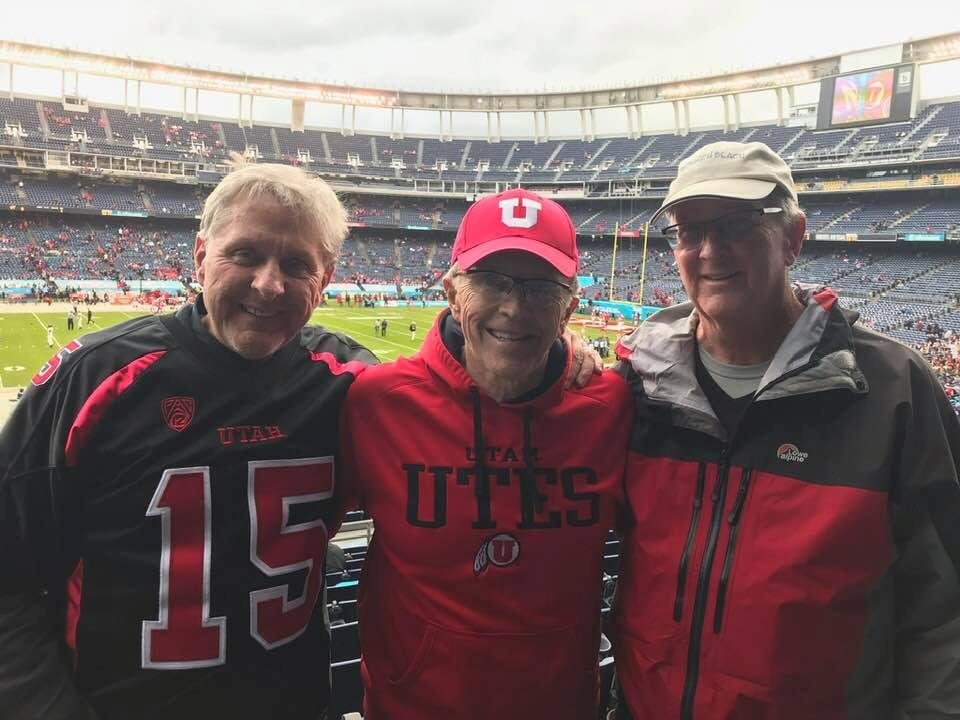 Cal was a fine man! (Far right) teacher, father, and big time ute fan. He’ll be greatly missed
