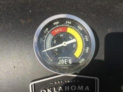 The temp inside the bbq pit this afternoon just from the heat outside