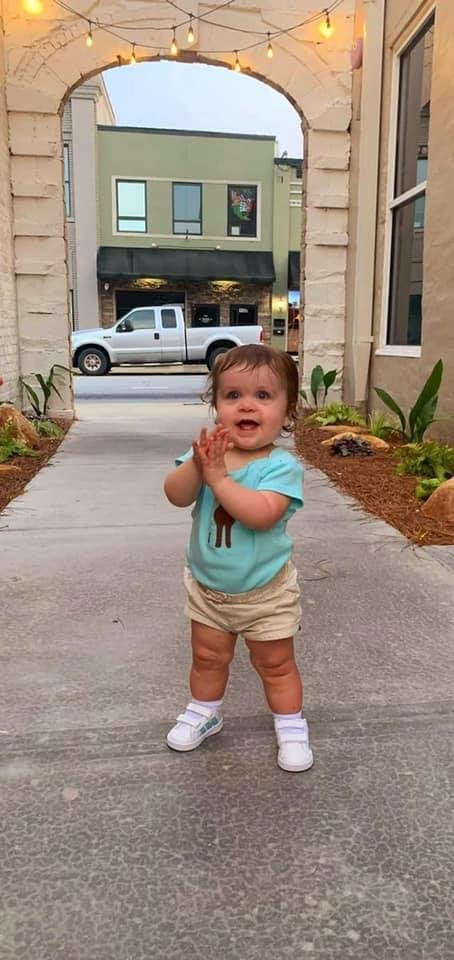 This is my youngest grandchild. She is just so cute and starting to stand on her own!!