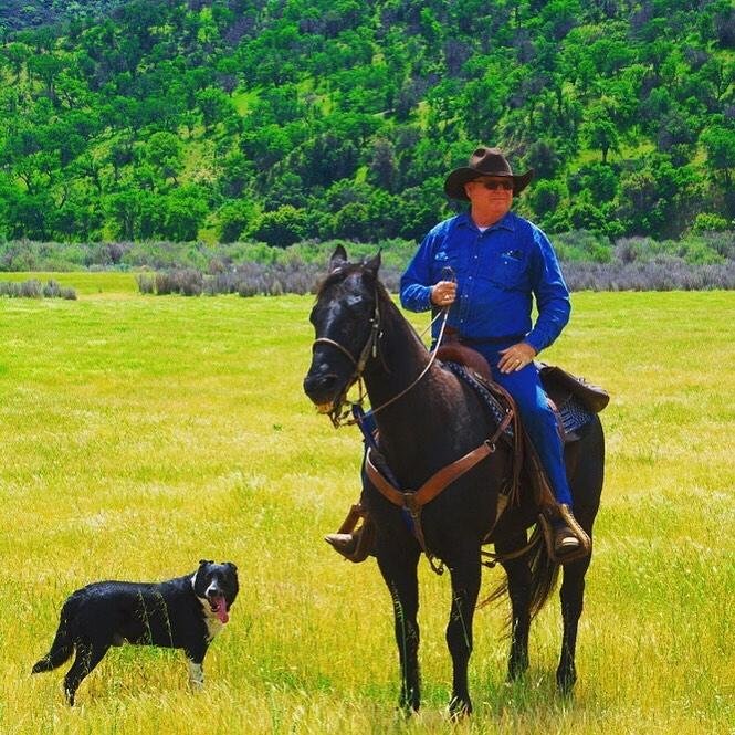 Rancho Rinconada Est 1846
Tom Rickard riding Mikey with Buddy for company.
Best of luck to all the WNFR Athletes. Safe trip everyone.
R1 Digital Media                            Putting the Rodeo Athlete First. Stay tuned.