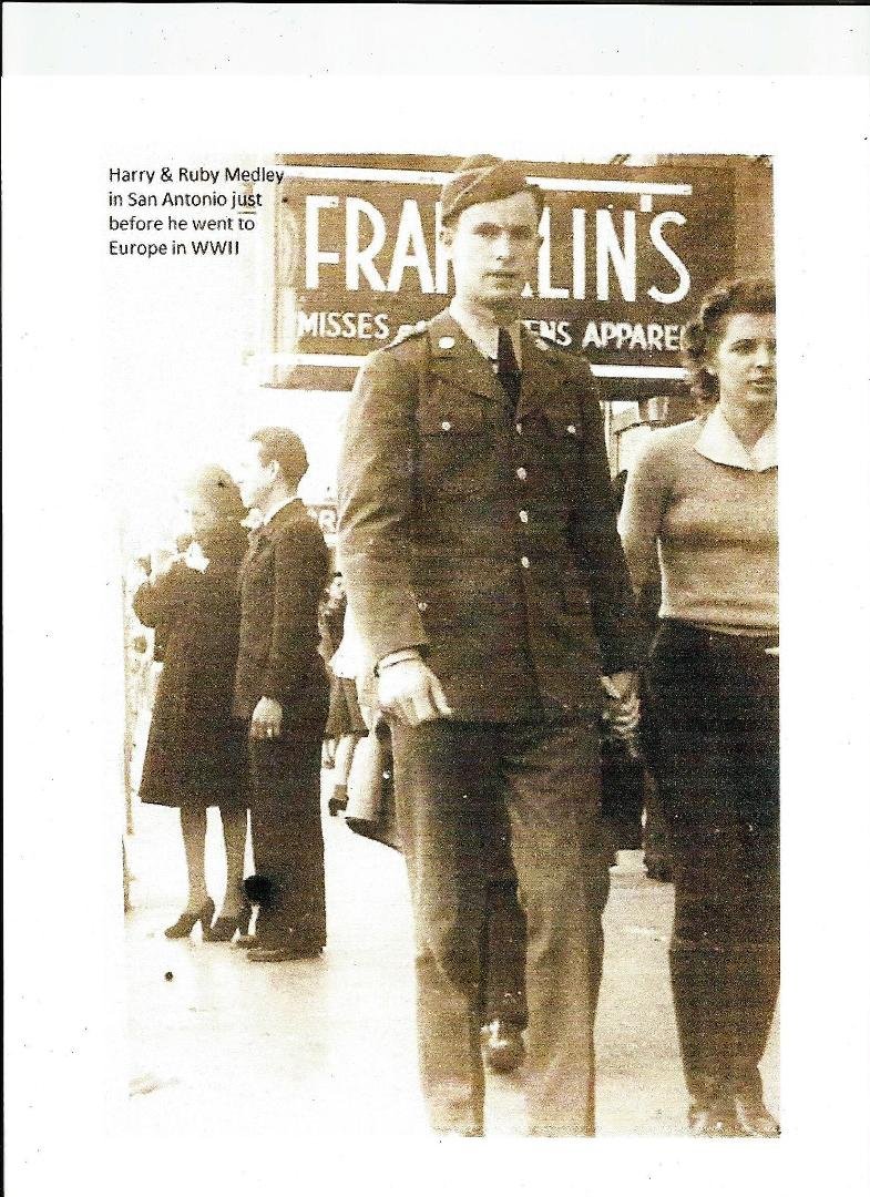 My dad, Pfc Harry Medley landed at Normandy about 97 or 98 days after D-Dan and was in a 2 1/2 ton truck hauling supplies to the front lines. He was a member of the 95th Infantry Division Quartermasters. He came home in Jul