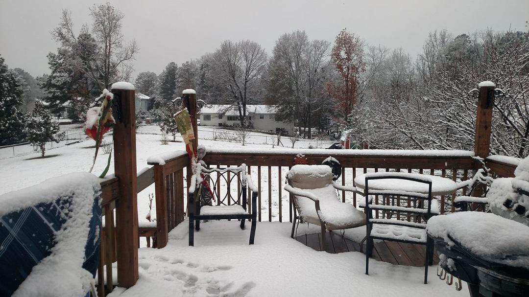 This snow is perfect for making snow ice cream and snowmen