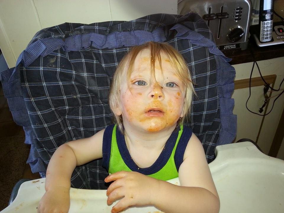 Ate lasagna all by himself