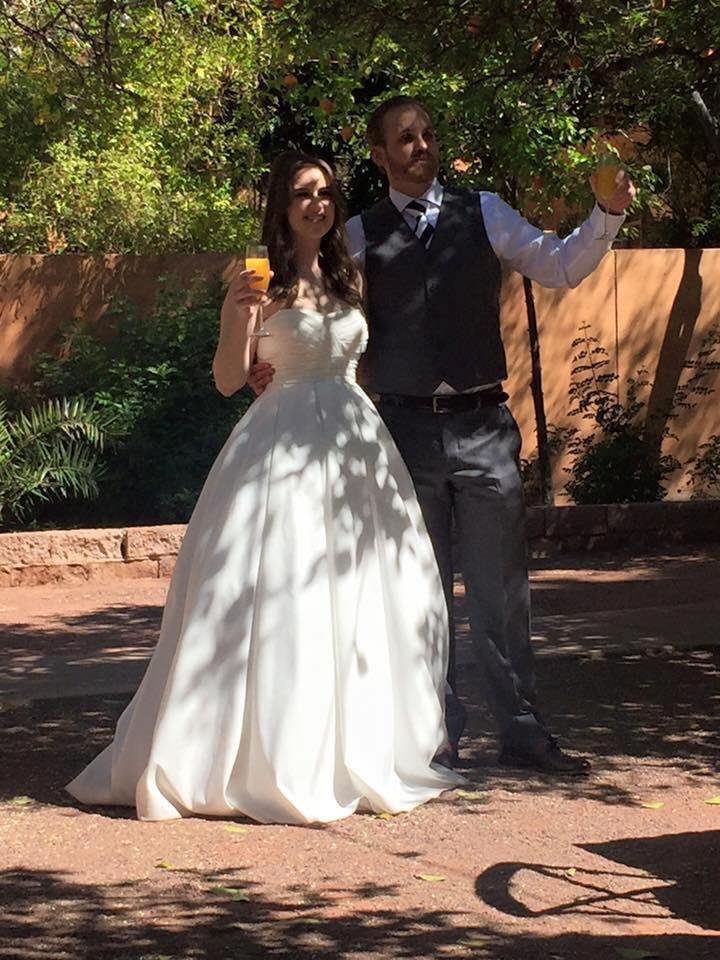 The Wedding Day finally came and God Blessed us! The Ceremony touched us all. The Reception was enchanting under the orange trees. The strong Love of our growing family was every where. We saw the wonderful woman Emily's f