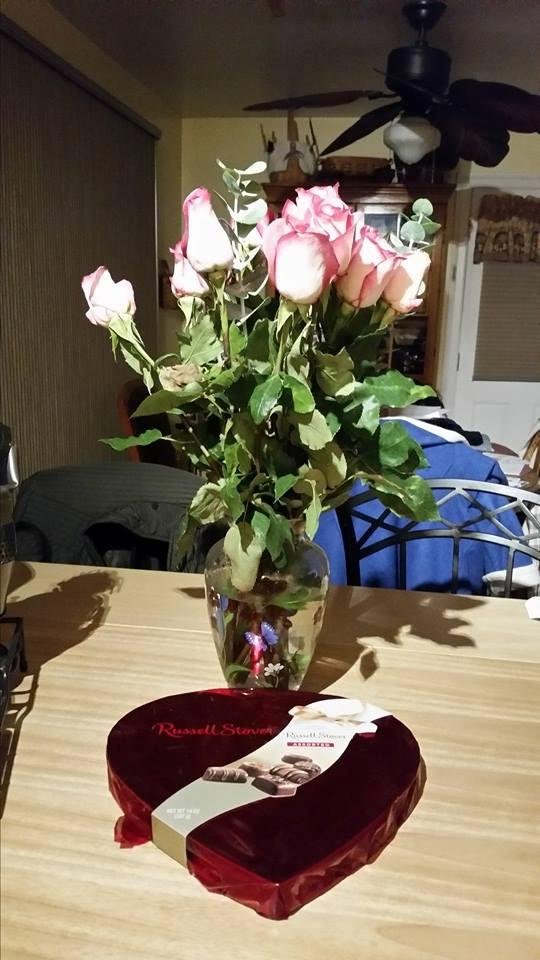 Look what I got for Valentine's Day. What a surprise! They are really pretty.