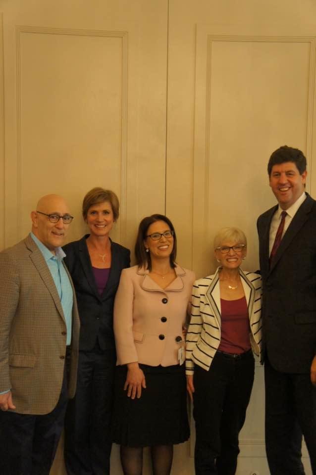 Proud to be standing with Marilyn Epstein Brown, Beryl Piccolantonio, and honored guest, Sally Q. Yates, in support of Steve Dettelbach for Ohio Attorney General!
