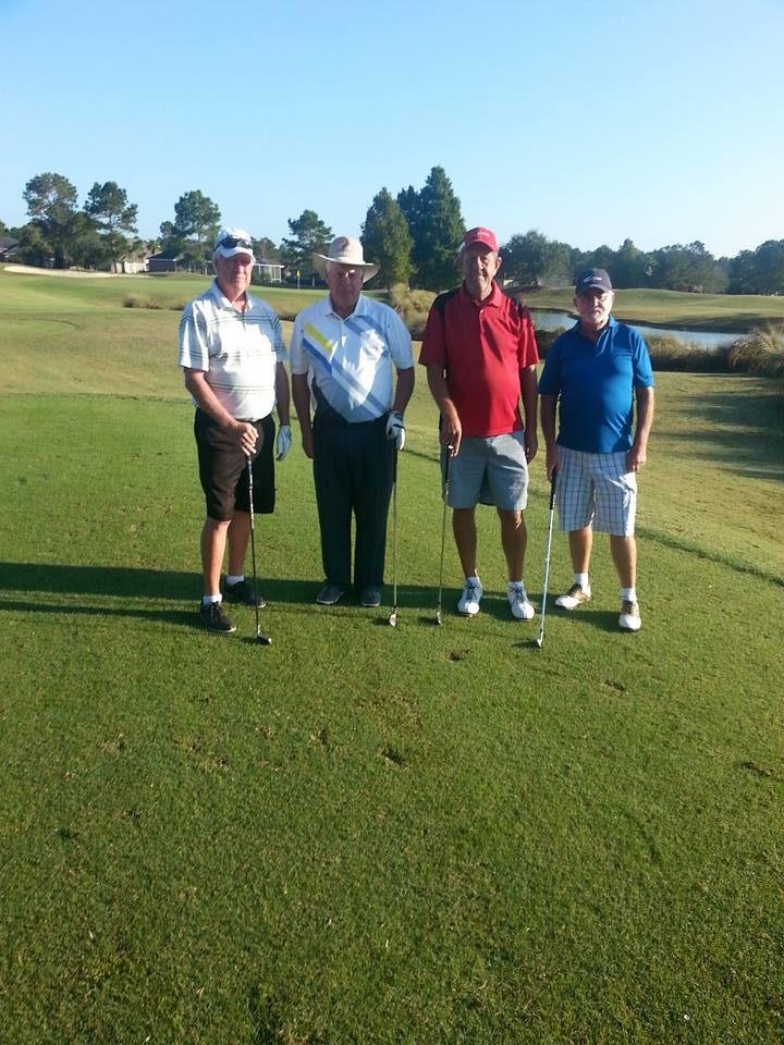 The four amigos at craft farms, cypress course, gulf shores, Alabama.