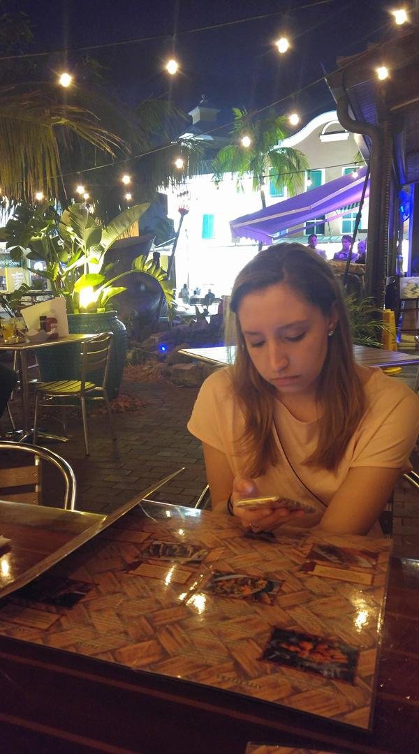 We made it to Fort Myers  Florida, eating outside by the gulf