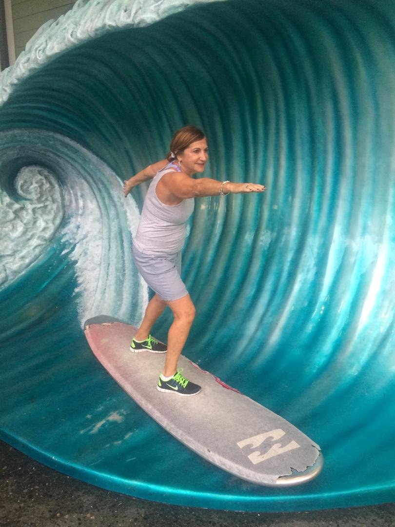 Riding the wild surf