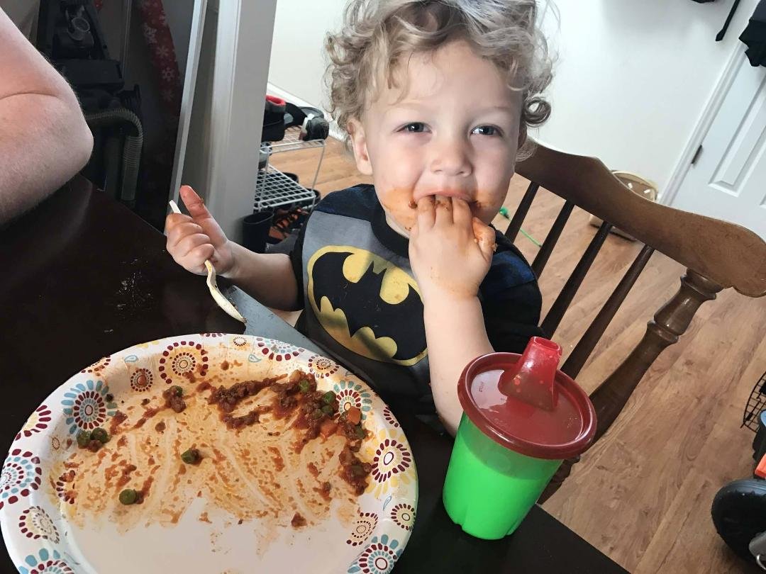 Carter enjoyed his dinner.