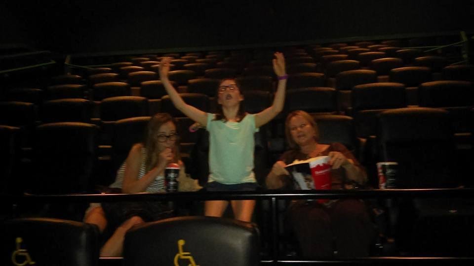 Had the whole theater to ourselves....finally got to look behind the screen!