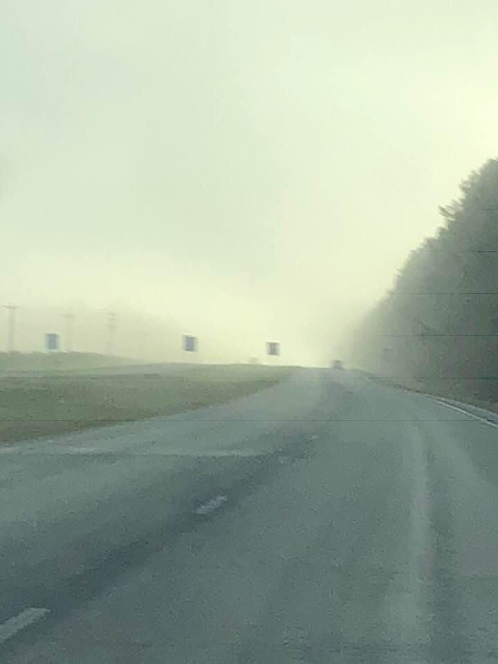 Foggy drive this morning