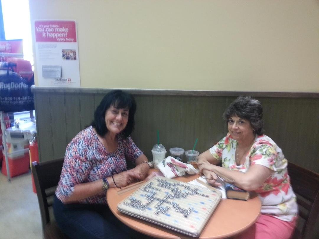 The start of the Green Valley Olympic Scrabble team!  First challenge took place at Starbuck's in the Green Valley Safeway!