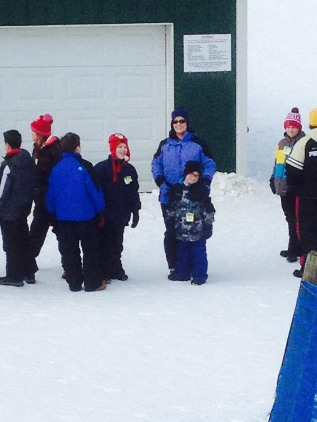 Tori and Hayden at Mt Pleasant Snow Tube Park.